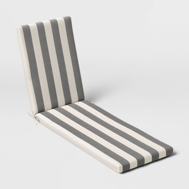 Cabana Stripe Outdoor Chaise Cushion DuraSeason Fabric™ - Threshold™ | Target