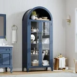 63"H Arched Kitchen Pantry Storage Cabinet - Farmhouse 5 Tier Display Shelf with Adjustable Shelf... | Walmart (US)