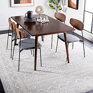 SAFAVIEH Tulum Collection Area Rug - 9' x 12', Light Grey & Ivory, Moroccan Boho Distressed Desig... | Amazon (US)