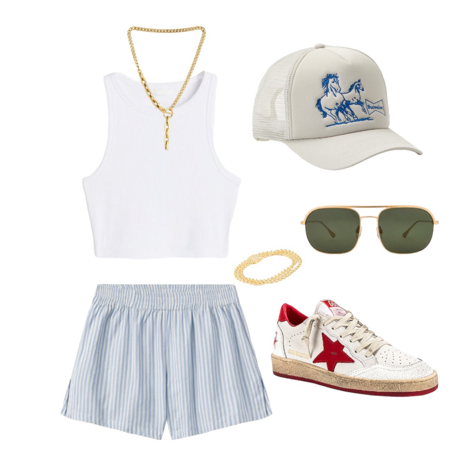 stripped boxer shorts & white crop tank 💙🤍





4th of july outfit, summer staples, beach vacation, blue and white, red white and blue, h&m finds, mid length shorts, basic white tank, alix earle style, travel outfit, trucker hat, white and red golden goose sneakers, gold beaded bracelets, blue oxford stripe shorts, anine bing sunglasses, budweiser trucker hat, trucker hat styled look

#LTKtravel #LTKFind #LTKstyletip