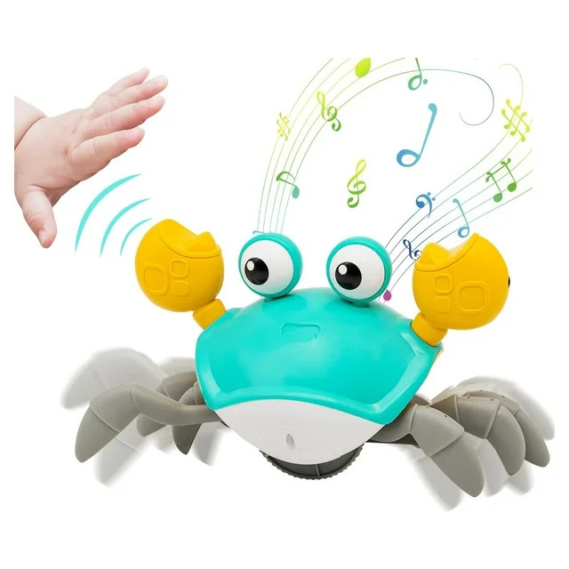 Crawling Crab Baby Toy with Music and Lights Automatically Avoid Obstacles, Walking Crab Toy for ... | Walmart (US)