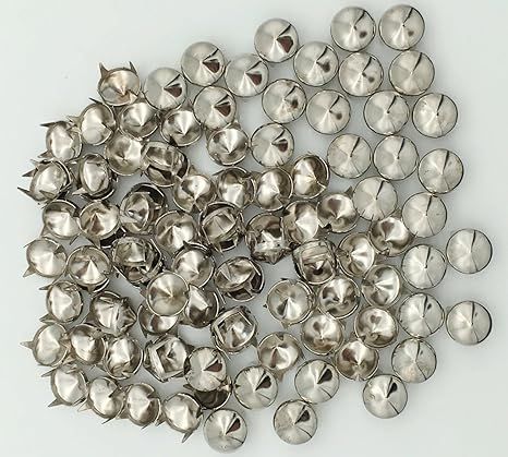 100pcs 9mm Cones DIY Leathercraft Metal Punk Studs Rivet Spikes Nailheads (Silver) | Amazon (US)