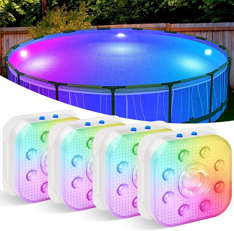 Pool Lights, 2025 Upgraded Submersible LED Lights with Spotlight,Waterproof Magnetic Floating Lig... | Amazon (US)