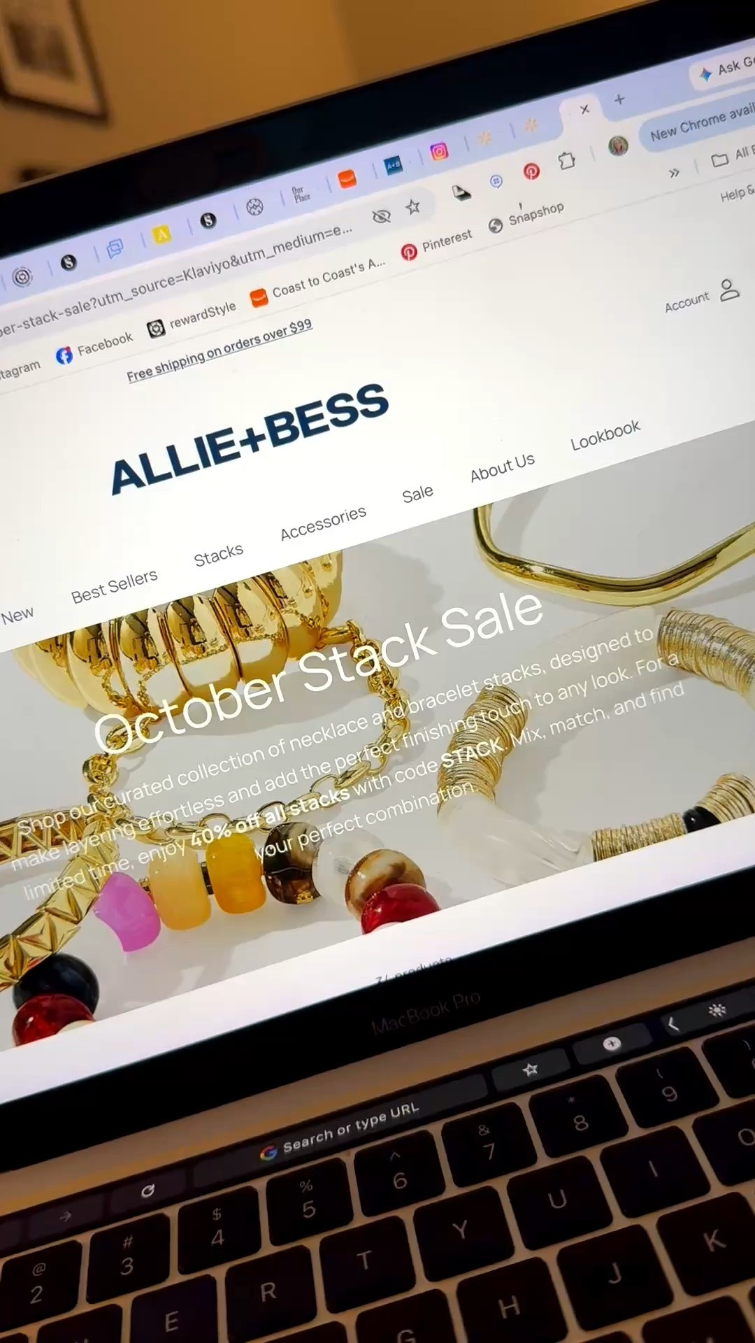 Use code STACK for 40% off stacks at Allie + Bess