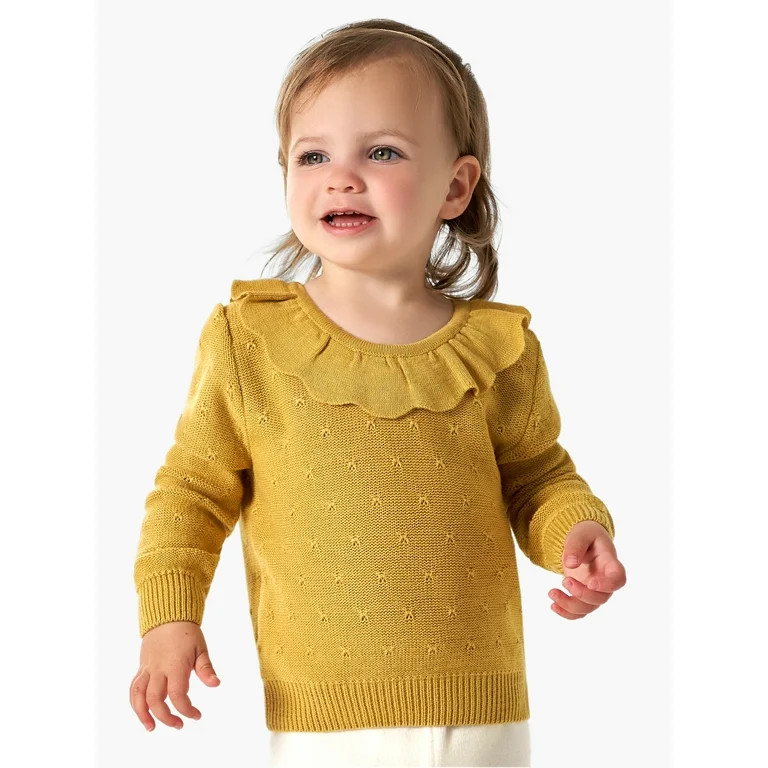 Modern Moments by Gerber Baby and Toddler Girl Pointelle Sweater, Sizes 12 Months -5T | Walmart (US)