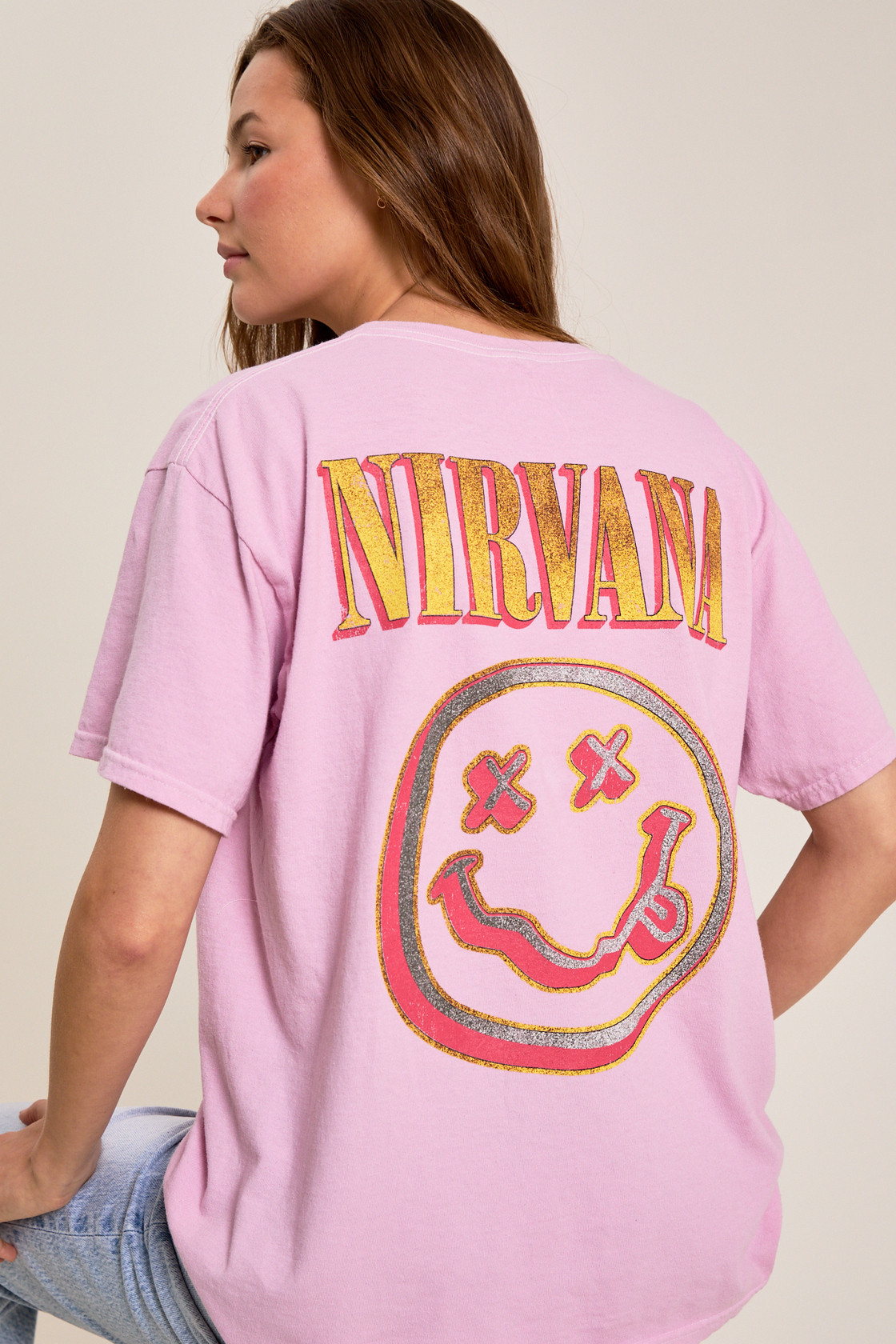 Nirvana Graphic Tee in Pink | Altar'd State | Altar'd State