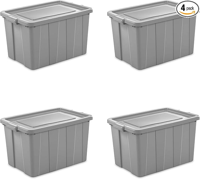 Sterilite 30 Gal Tuff1 Storage Tote, Stackable Bin with Lid, Plastic Container to Organize Garage... | Amazon (US)