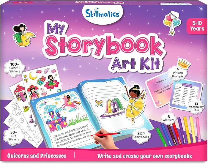 Skillmatics Storybook Art Kit - Create Fairytale Stories, DIY Craft & Writing Kit with 300+ Stick... | Amazon (US)