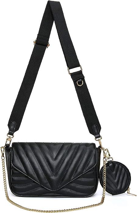 Small Quilted Crossbody Bag Women Multi Pochette Stylish Designer Purse Handbag with Coin Purse i... | Amazon (US)