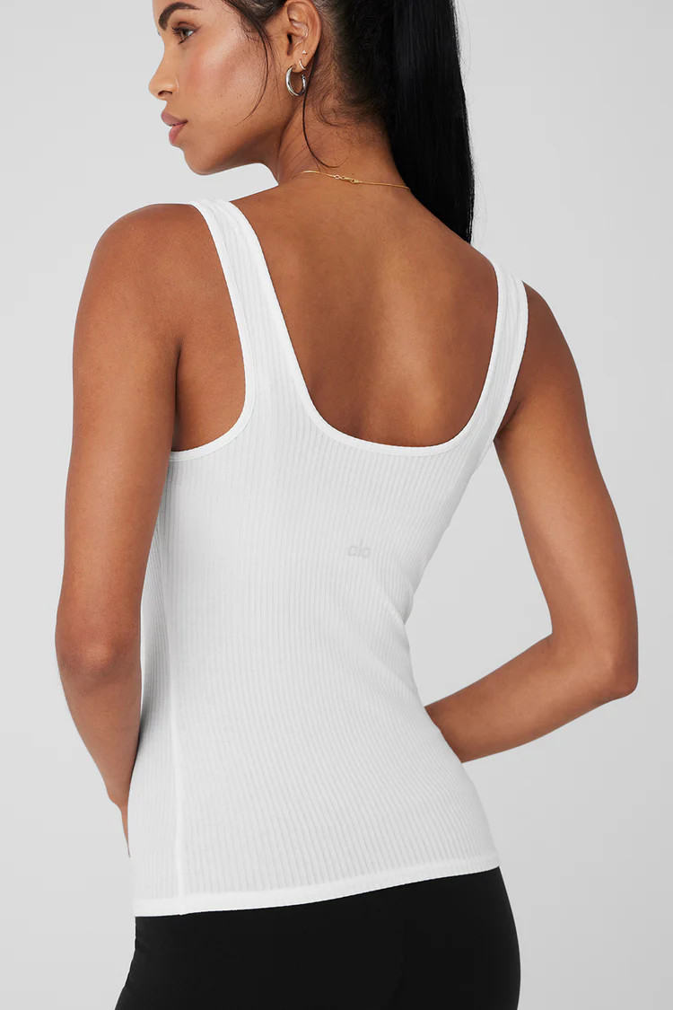 Ribbed Sea Coast Scoop Neck Tank | Alo Yoga (US)