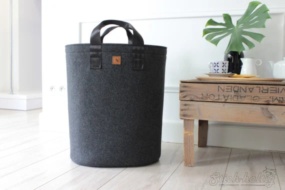 Modern laundry hamper, minimalistic laundry basket with removable washable lining | Etsy (AU)