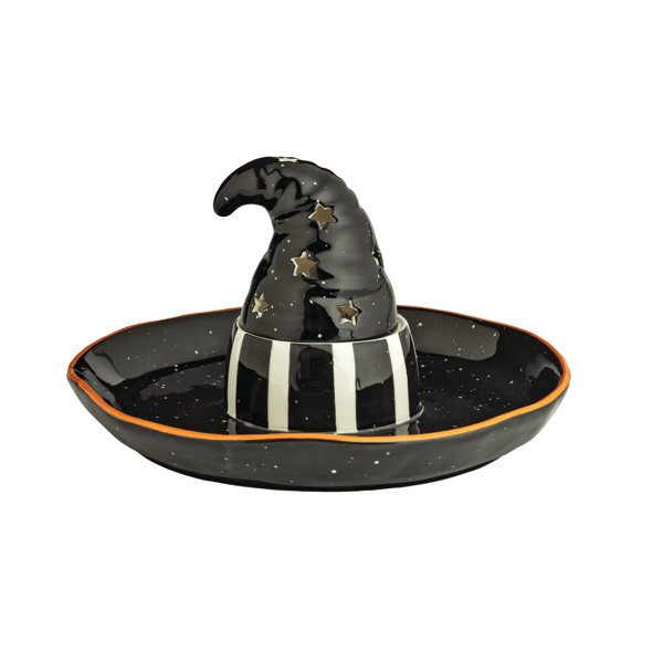 Led Witch Hat Chip And Dip | Mud Pie