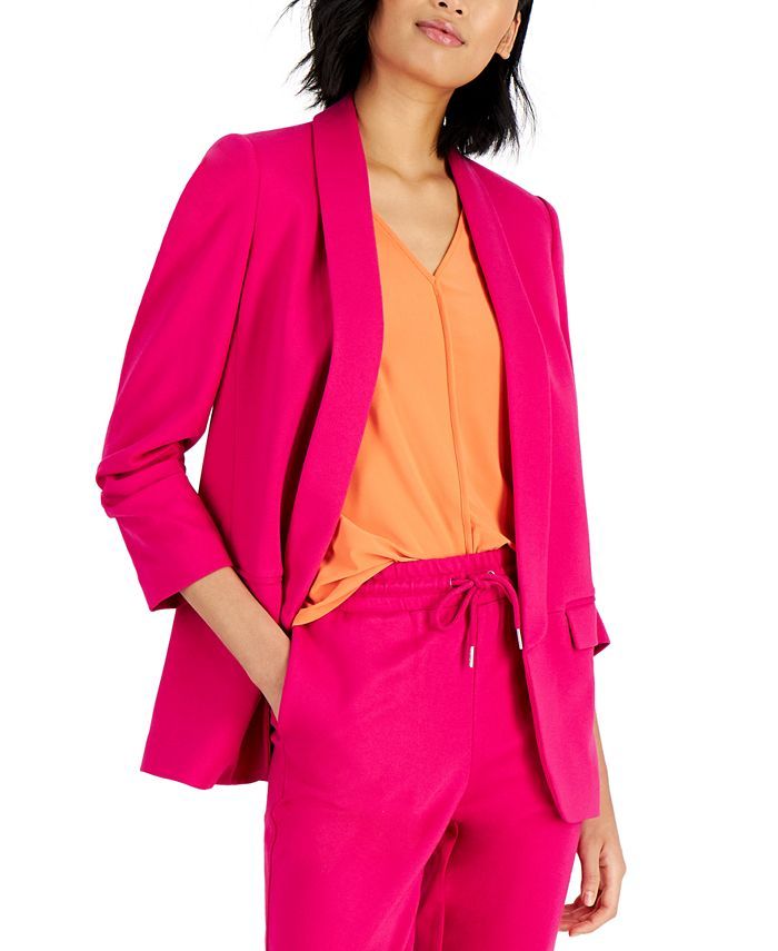 Ruched-Sleeve Blazer, Created For Macy's | Macys (US)