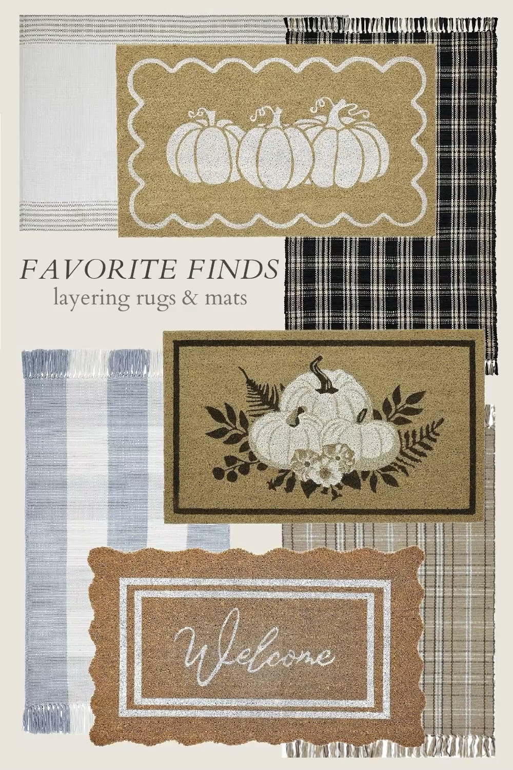 I can't believe these pretty fall layering rugs & doormats are from Walmart! Budget friendly, too! porch, patio, autumn, front door, entryway, cottage, modern organic, farmhouse

#LTKHome #LTKSeasonal #LTKFindsUnder50
