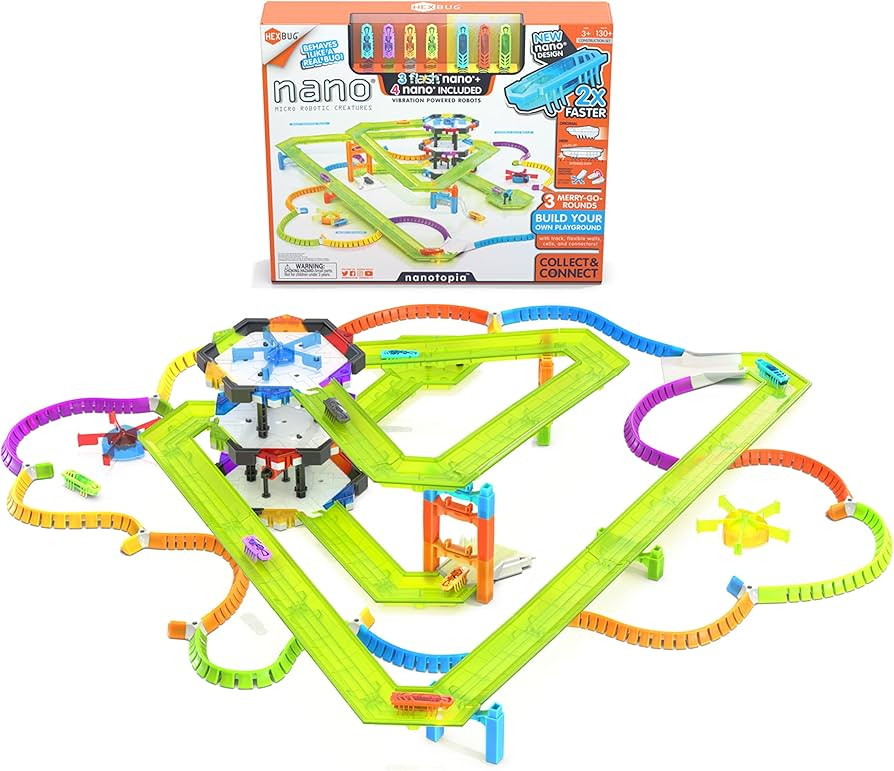 HEXBUG Nanotopia, Sensory Toys for Kids & Cats with Over 130 Pieces & 7 Nano Bugs, STEM Kits & Mi... | Amazon (US)