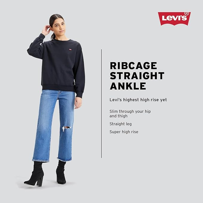 Levi's Women's Ribcage Straight Ankle Jeans | Amazon (US)