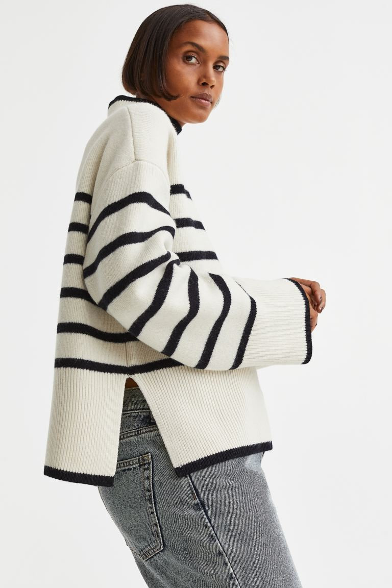 Wool-blend Mock-turtleneck Sweater | H&M (US + CA)
