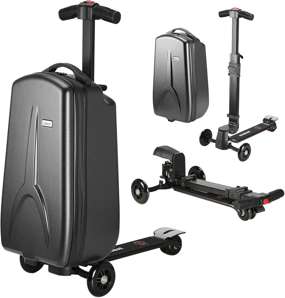 Scooter Luggage for Kids Scooter Suitcase for Ages 4-12, 4 in 1 Kids Luggage Boarding Suitcase De... | Amazon (US)