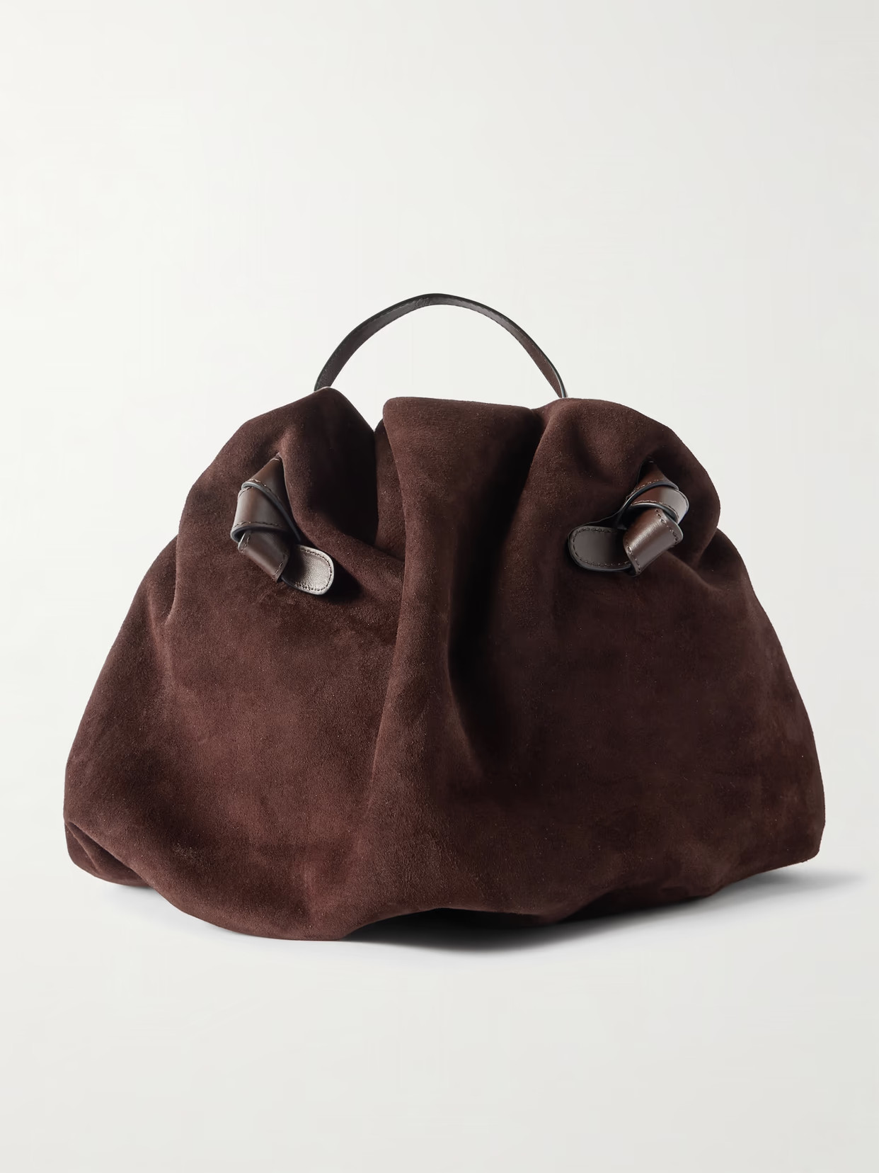 NEOUS - Taurus Leather-trimmed Suede Tote Bag - Chocolate | NET-A-PORTER (UK & EU)