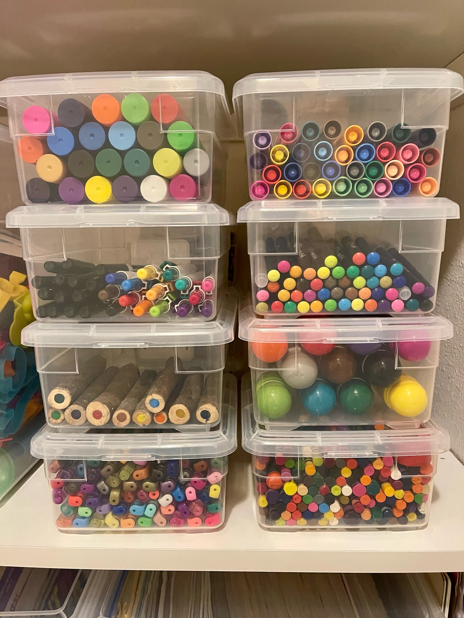 A lot of love for these small but mighty containers! Tip: color coding and facing the drawing supplies in the same direction make it more visually appealing and organized! 

#LTKhome