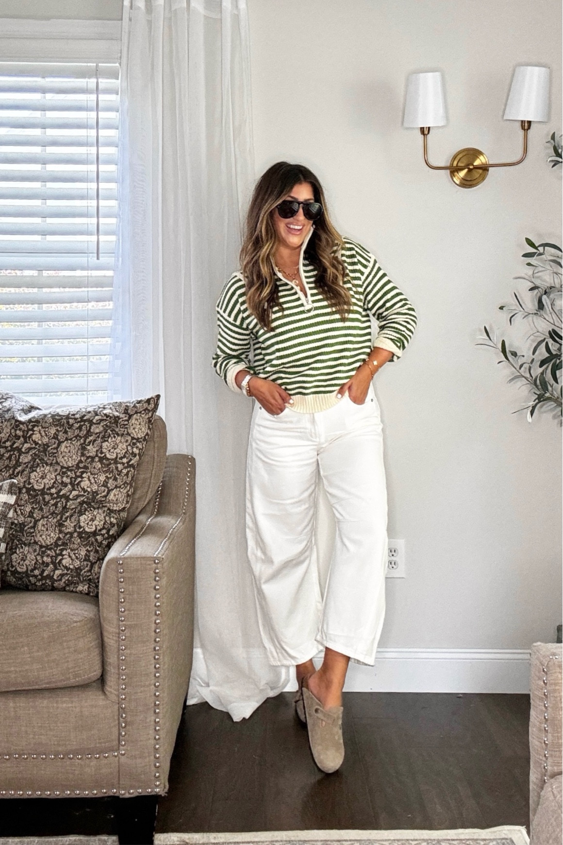 Tap same photo below to shop all except clogs! Which are linked. Xx casual outfit, fall outfit, trending fall style, white jeans, barrel jeans 

#LTKFindsUnder50 #LTKSaleAlert #LTKStyleTip