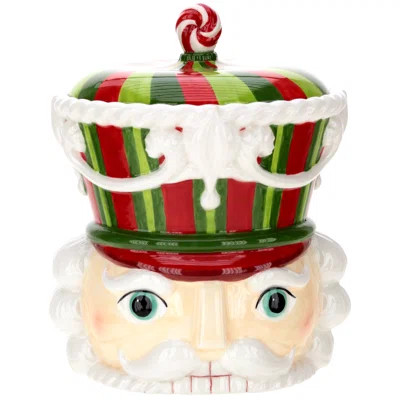 Nutcracker Head Jar, Red Green - 10 Inches | Wayfair North America