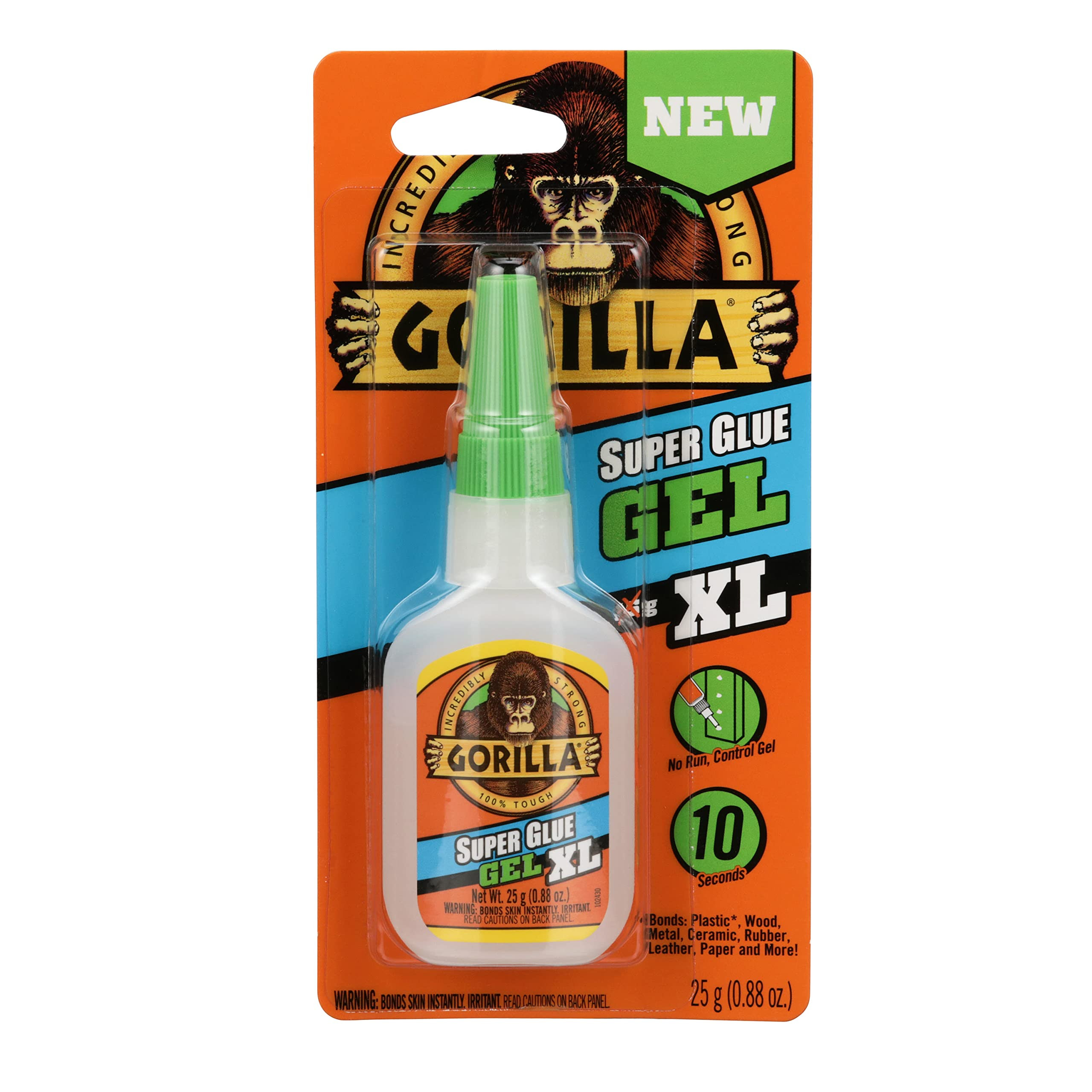 Gorilla Super Glue Gel XL, Clear Glue, 25 Gram (Pack of 1) - All Purpose and Fast Setting for Pro... | Amazon (US)