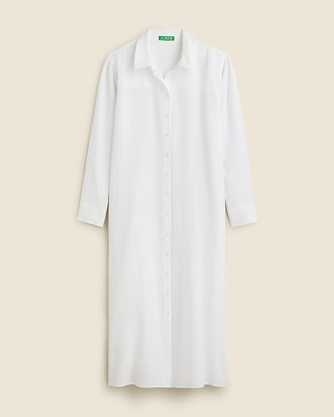 Long beach shirt in airy gauze | J. Crew US