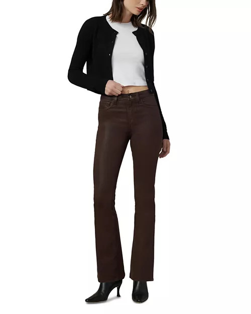 The Hi Honey High Rise Bootcut Coated Jeans in Black | Bloomingdale's (US)
