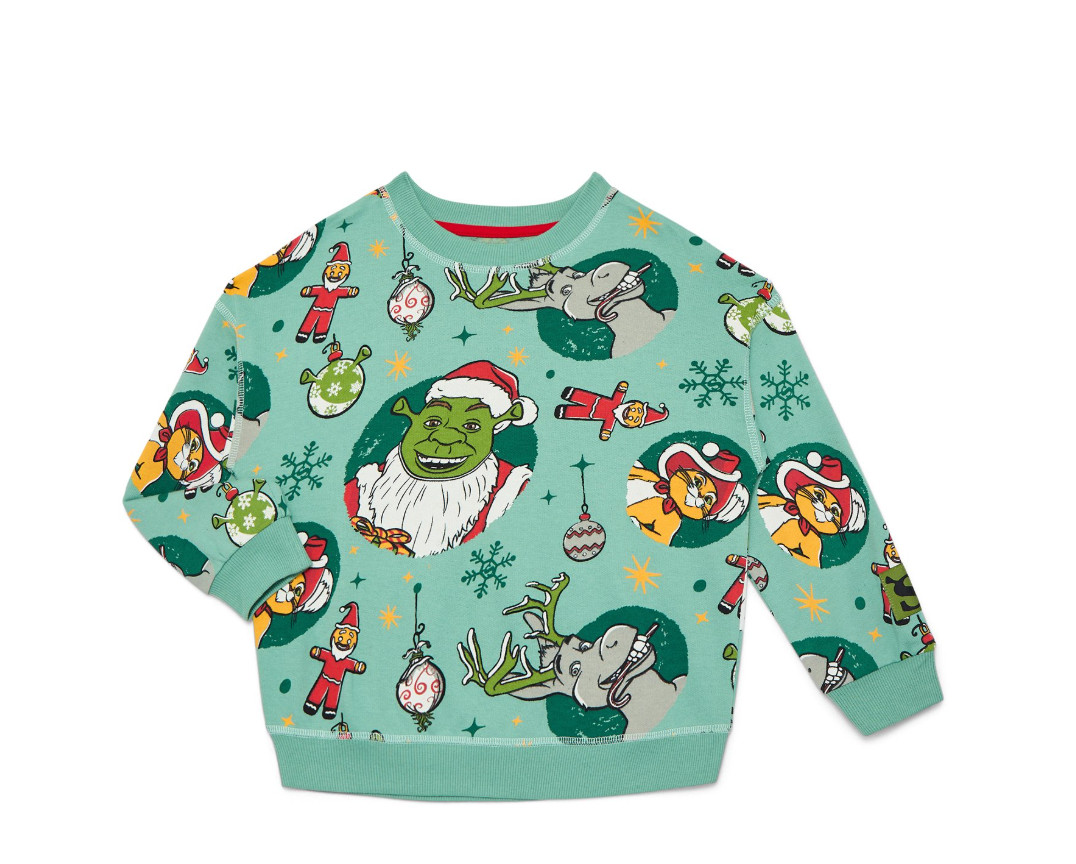 Christmas sweater featuring the one and only Shrek and all this friends!  

 #LTKSeasonal #LTKU #LTKKids