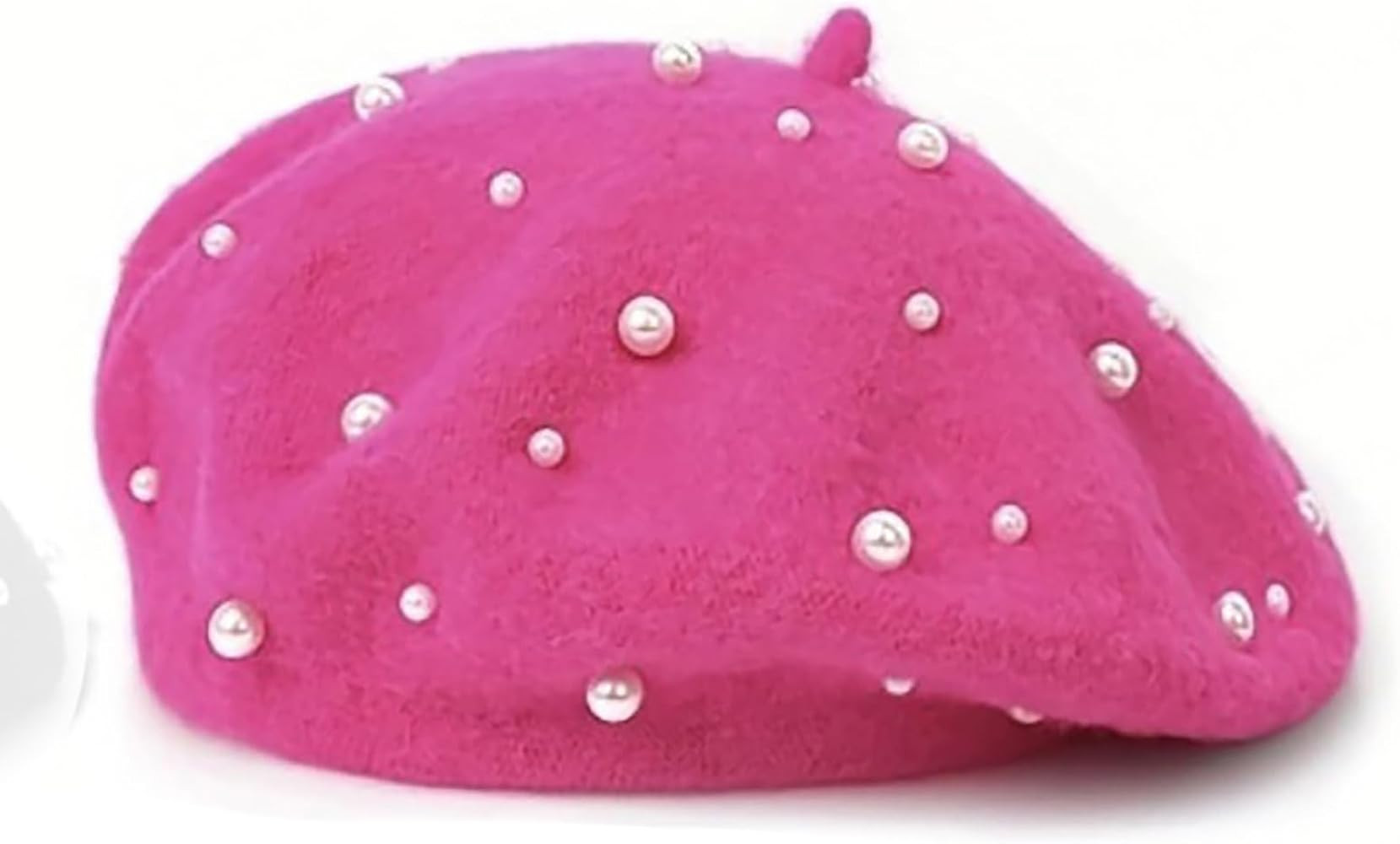 yolrdiw Women's Elegant French Beret Beaded Pearl Wool Hat Artist Cap for Wedding Party | Amazon (US)