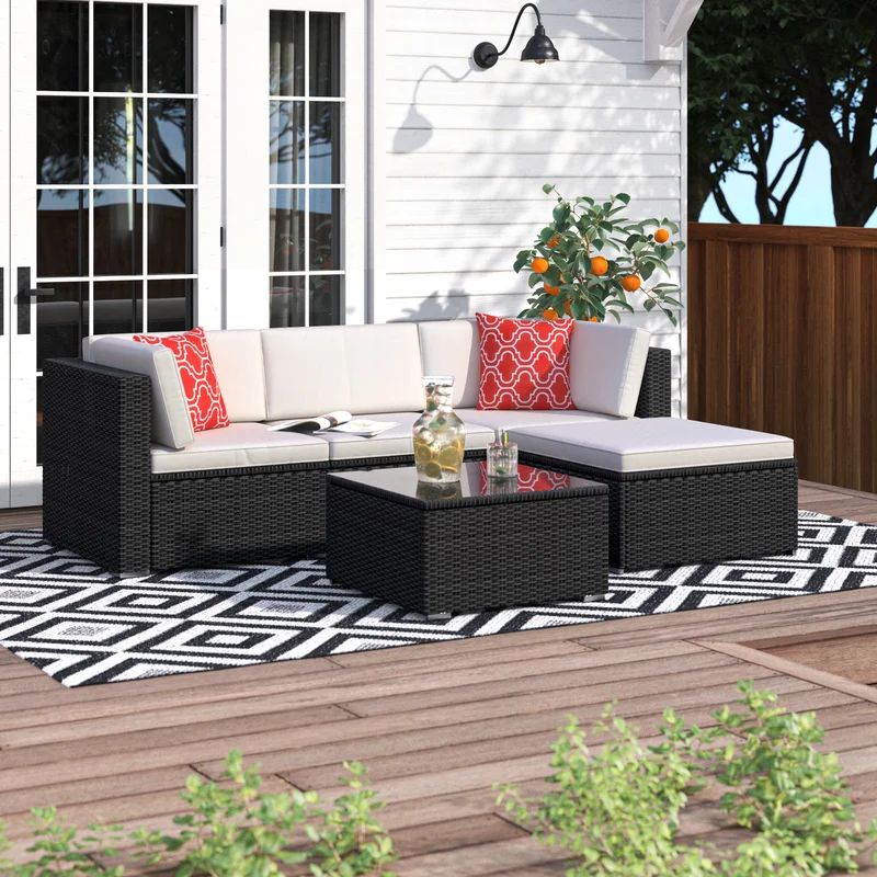 Elks 5 Pcs Patio Sofa Set | Wayfair Professional