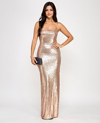 B Darlin Juniors' Sleeveless Sequined Bodycon Dress - Macy's | Macy's