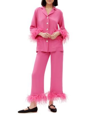 Party PJ Feather Trim Pajama Set - 100% Exclusive | Bloomingdale's (US)