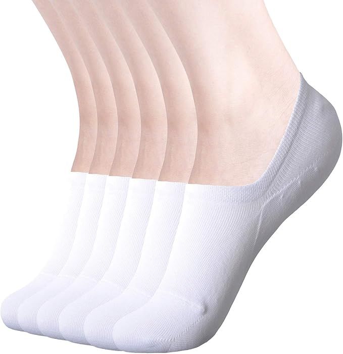 Womens No Show Socks Non Slip Flat Boat Line Low Cut Socks ( 3-6 Packs ) | Amazon (US)