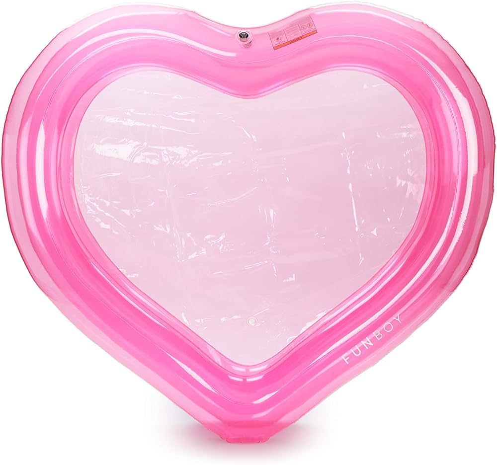 FUNBOY Giant Inflatable Luxury Clear Pink Heart Kiddie Pool, Year-Round Fun for Ball Pits, Swimmi... | Amazon (US)