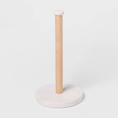 Marble Paper Towel Holder Natural/White - Threshold™ | Target