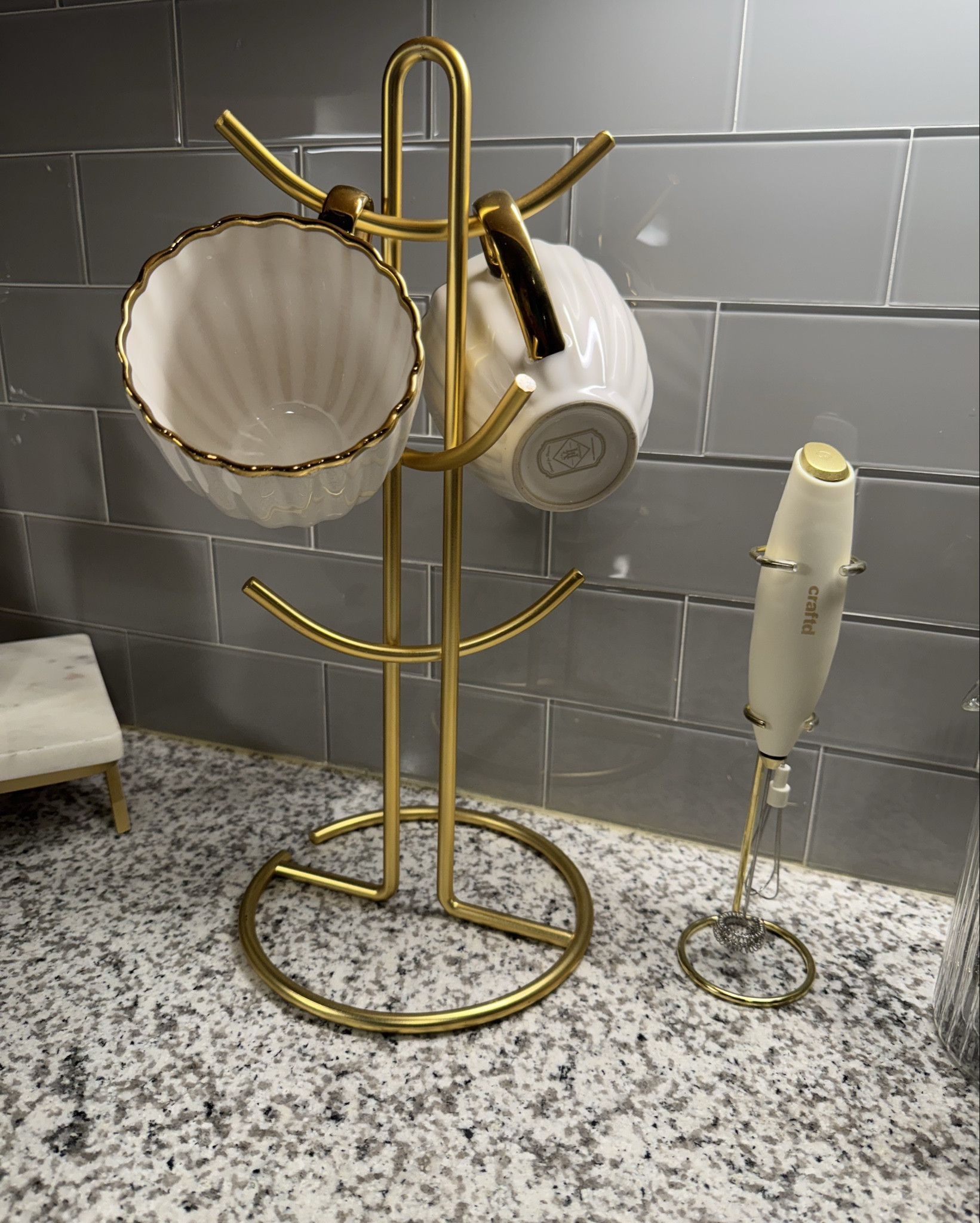 Gold mug stand = countertop jewelry for your cups. ✨ Holds mugs neatly, saves space, and makes even basic coffee feel intentional. Functional and cute — exactly how I like it.

#LTKHome #LTKFindsUnder50