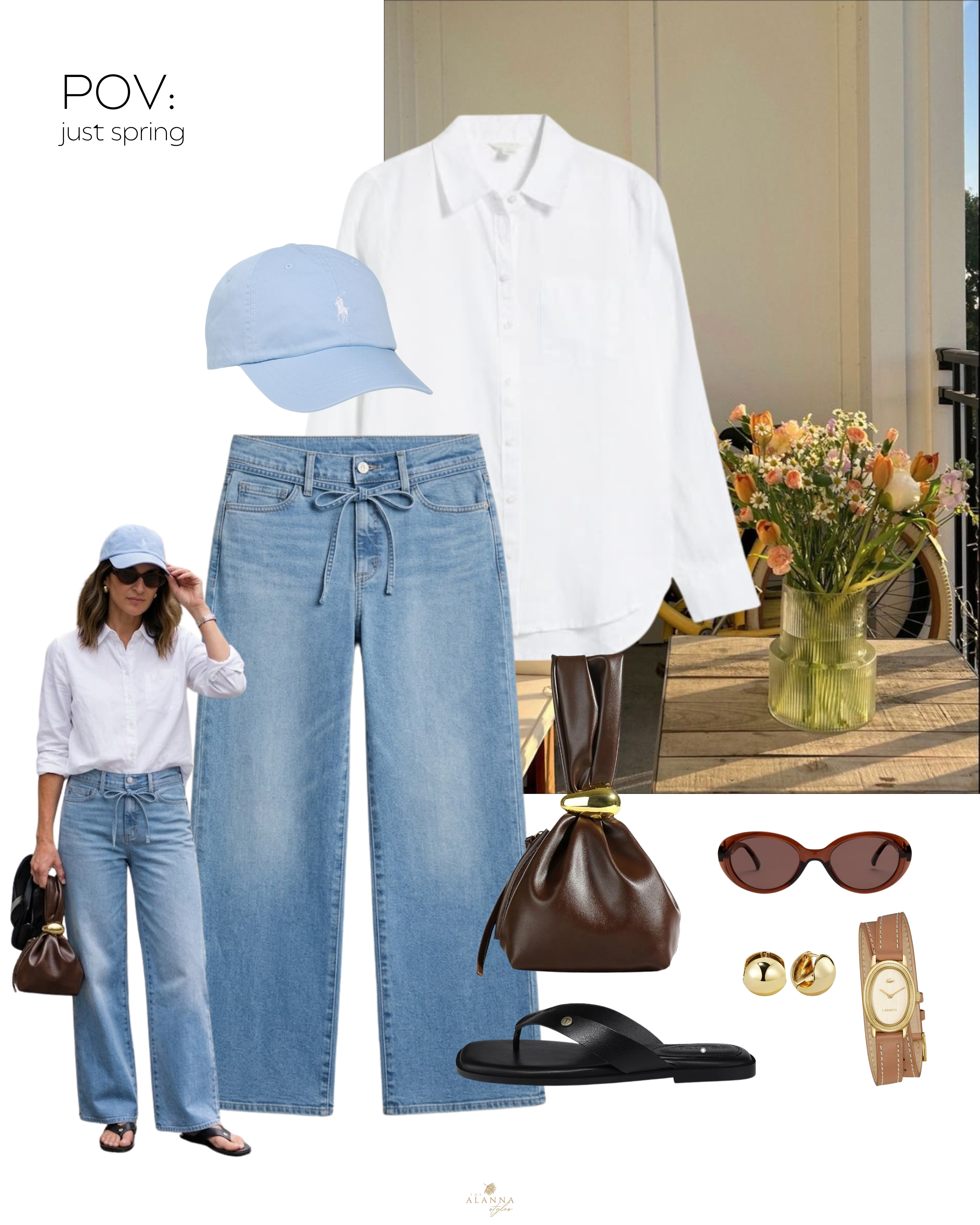 breezy blue and classic white. ☁️🌊 nothing says spring like a clean white button-down and relaxed denim. adding the light blue ralph lauren cap gives it that perfect "off-duty" coastal aesthetic. this look is a 10/10 for a weekend brunch or flower market run. 🧺✨

#coastalchic #casualoutfit #ralphlauren #springstyle #weekendvibes #minimalistfashion #denimstyle 

 #LTKootd