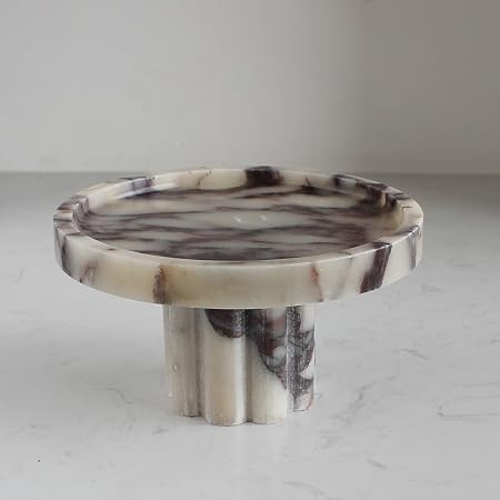 Natural Marble Tray with Legs, Vanity Decorative Tray for Countertop Organizer, Catchall Tray for... | Amazon (US)