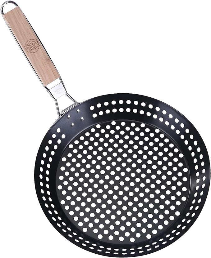 Grillers Choice Grill Basket - Large Non-Stick Commercial Basket With Handle For Outdoor Grilling... | Amazon (US)
