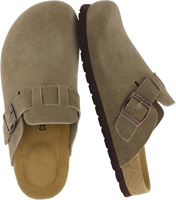 CUSHIONAIRE Hana - Genuine Leather Suede Classic Clog Womens Shoes - Slip On Mule Comfortable Sho... | Amazon (US)