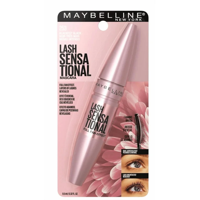 Maybelline Lash Sensational Washable Mascara, Blackest Black | Walmart (US)