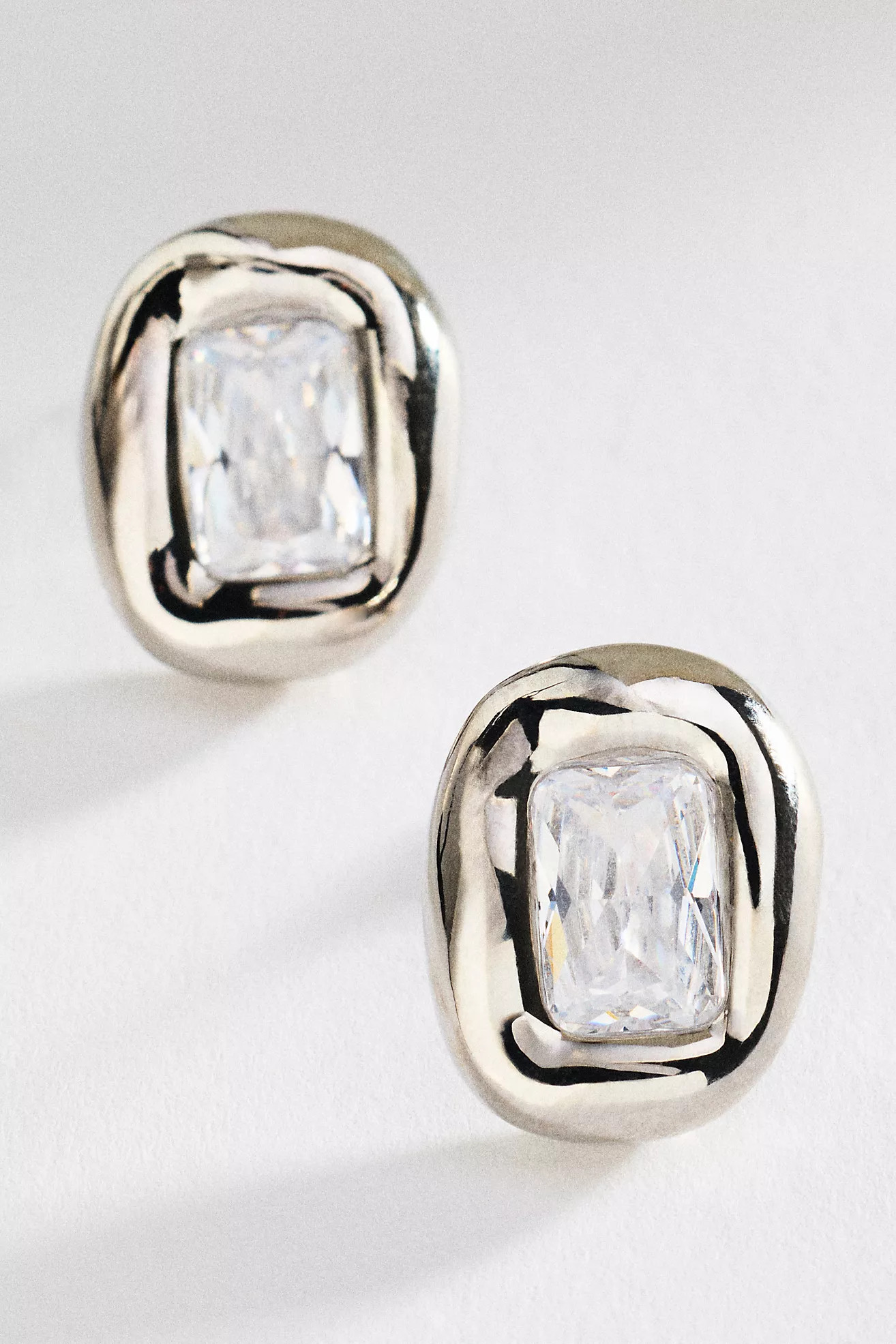 By Anthropologie Going Out Bezel Post Earrings | Anthropologie (US)