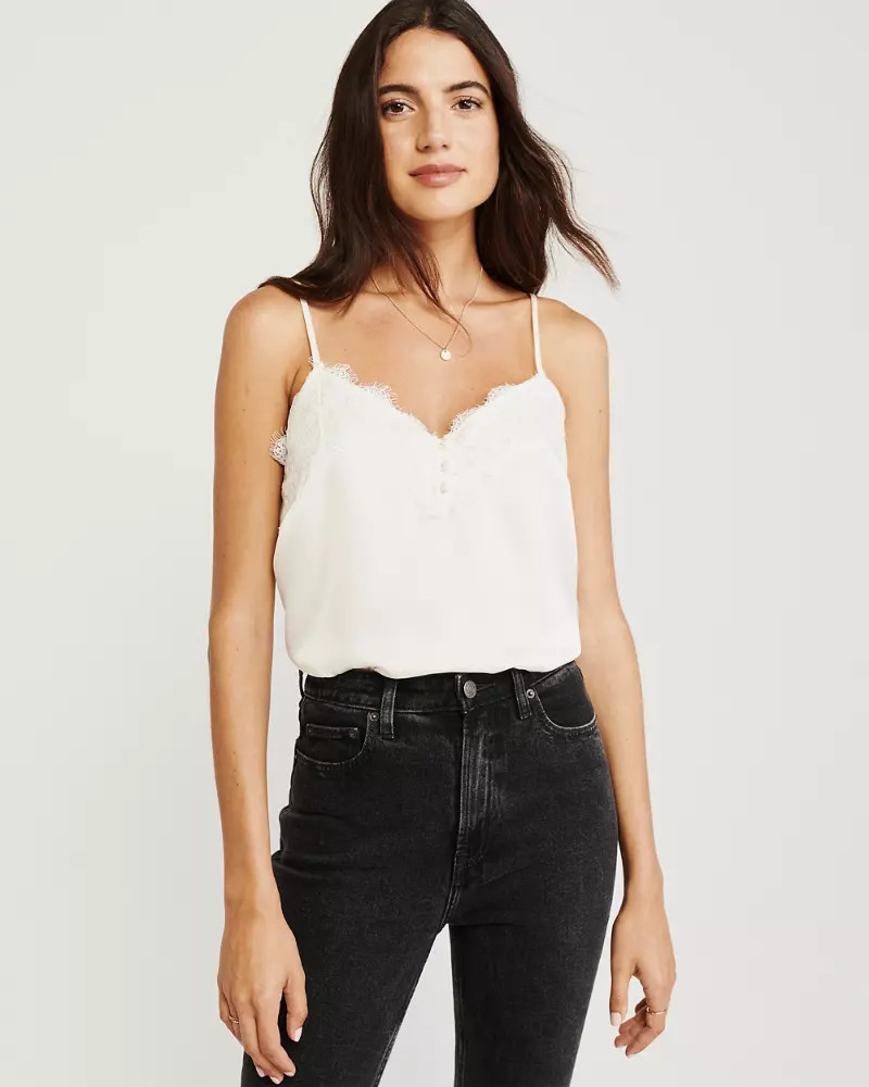 Lace-Trim Cami | Abercrombie & Fitch US & UK