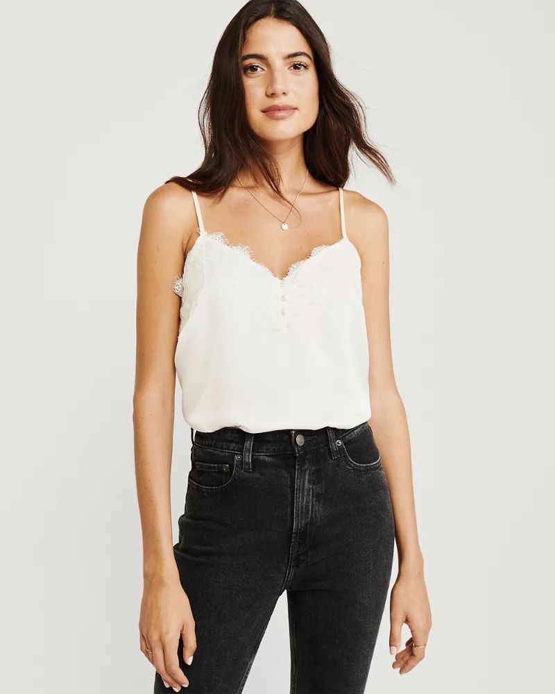 Lace-Trim Cami | Abercrombie & Fitch US & UK