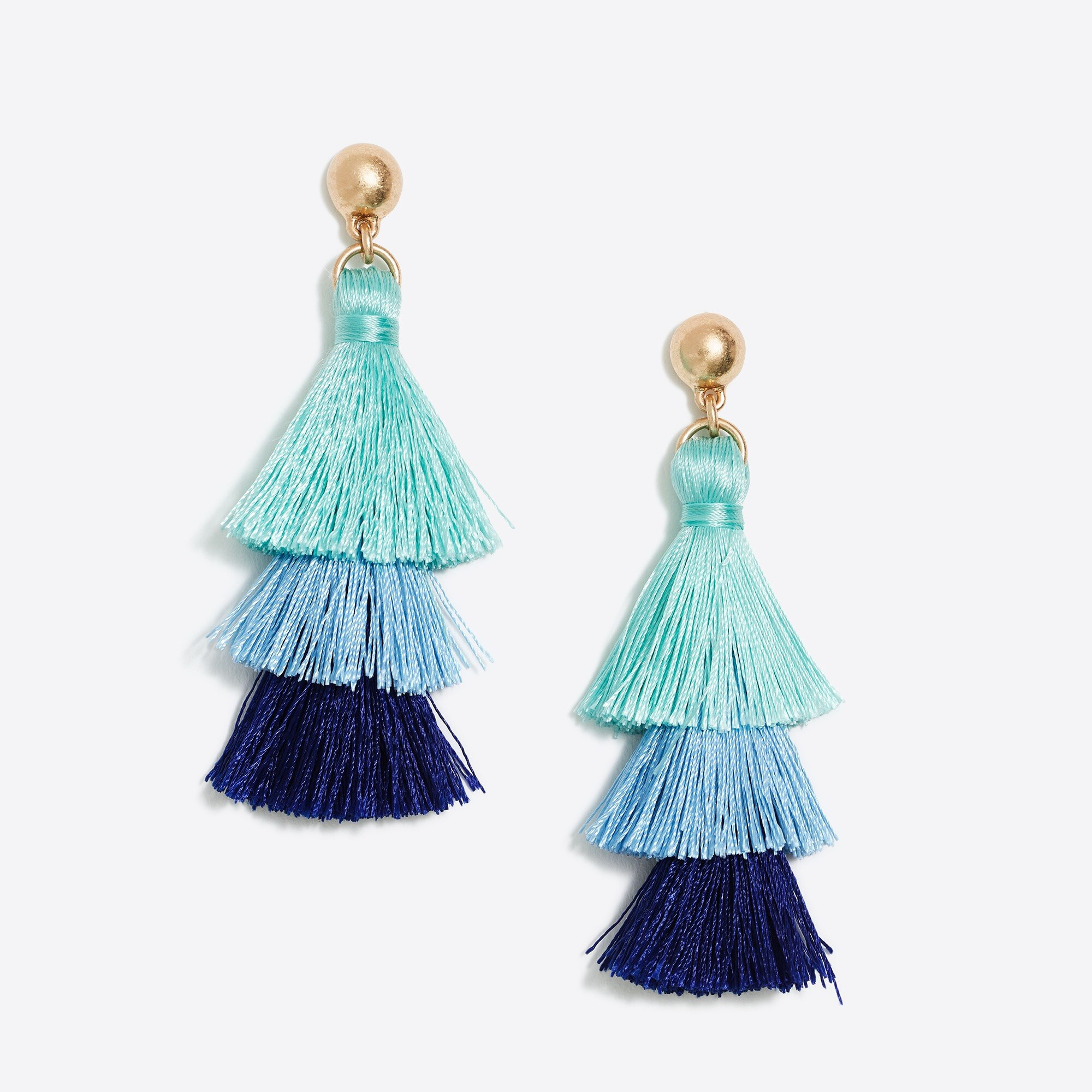 Layered thread tassel earrings | J.Crew Factory