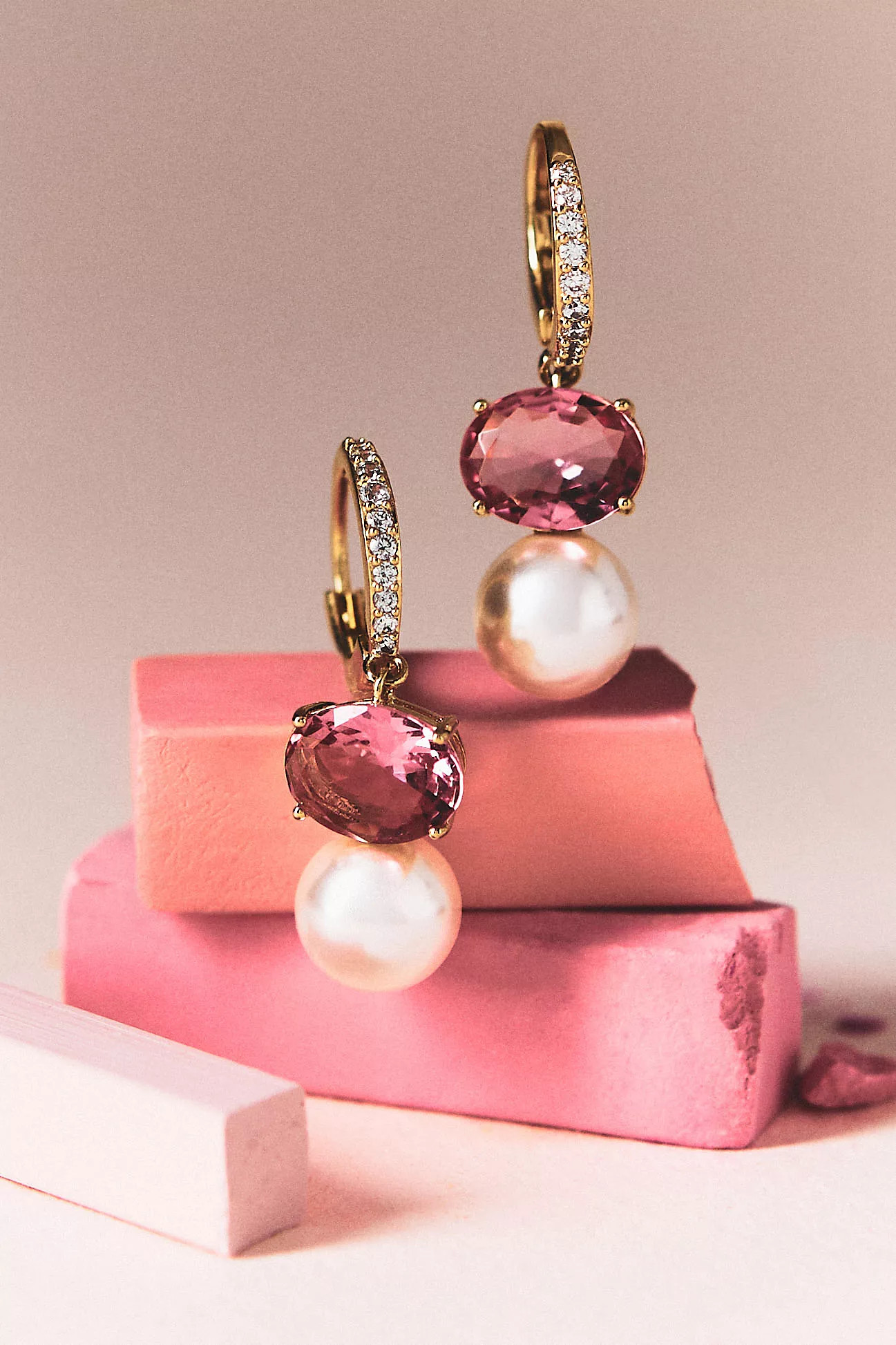 NADRI Crystal Pearl Drop Earrings | Anthropologie (US)