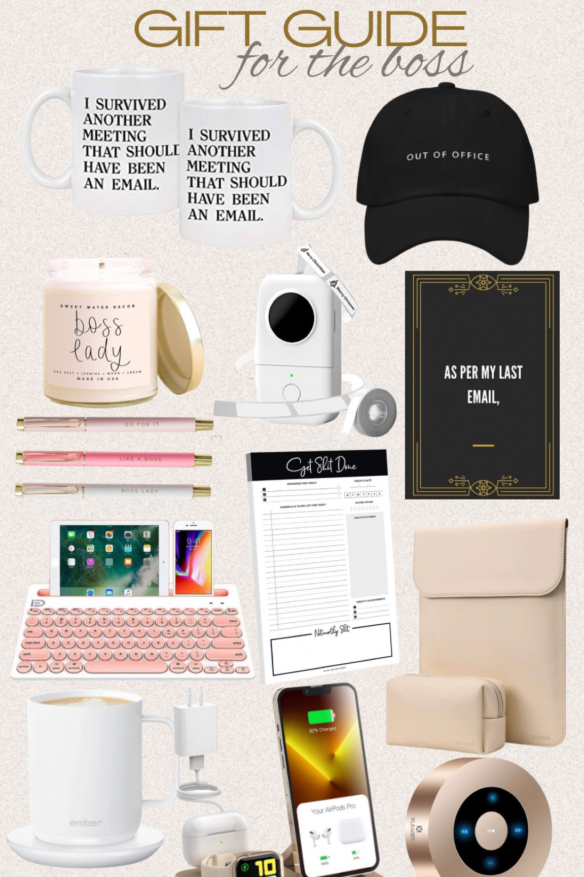 Boss gifts, gift guide boss Christmas gifts for boss. Amazon gifts amazon finds 

#LTKGiftGuide #LTKHoliday #LTKunder50