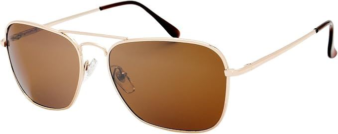 The Fresh Classic Retro Metal Frame Polarized Sunglasses Rectangular Sun Glasses | Amazon (US)